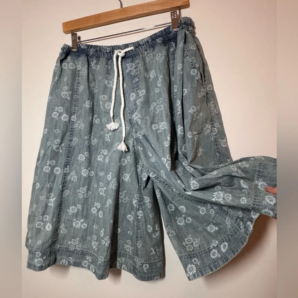 Free People We The Free Distant Lover Printed Culottes NWT Size Small Color: Sky - Picture 8 of 12